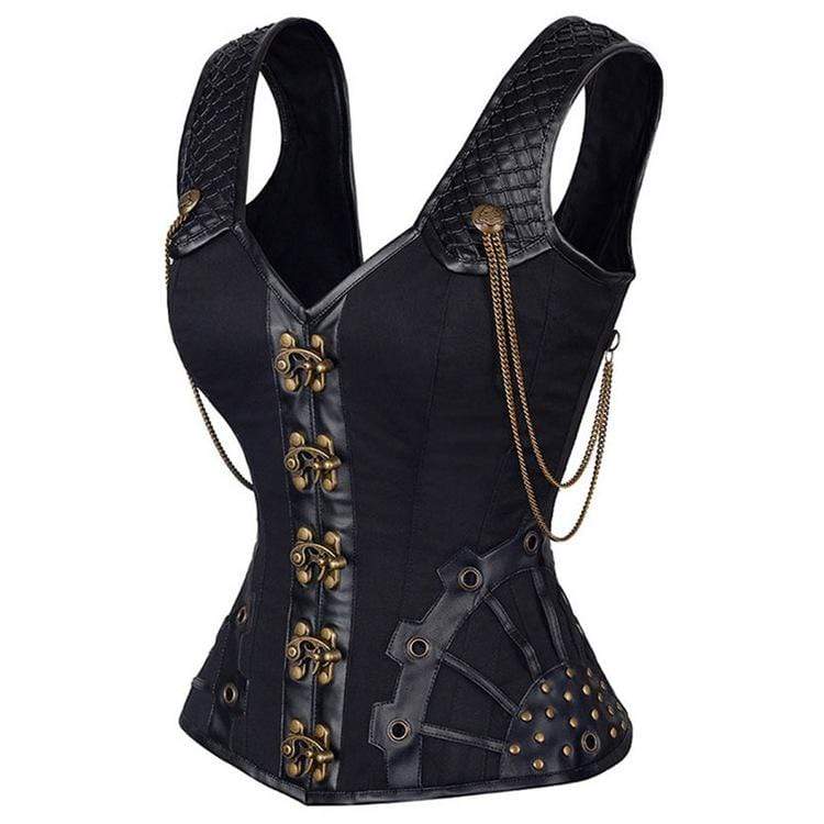 Women's Steampunk Rivets Overbust Corsets - Image 3
