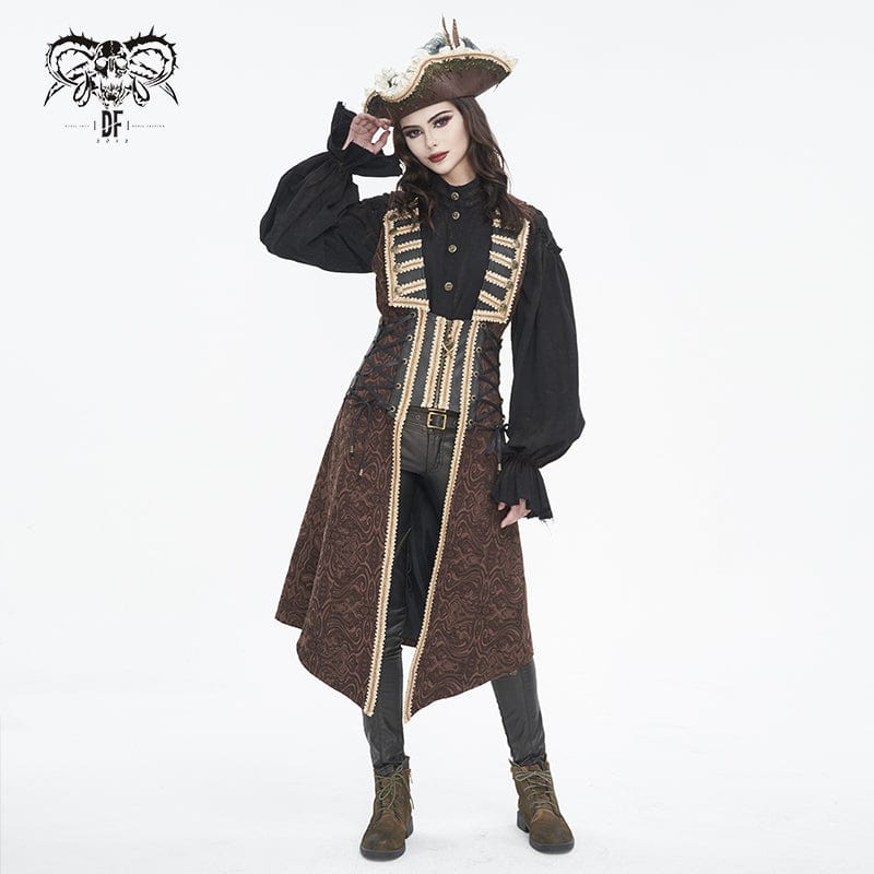 Women's Steampunk Ruffled Lace Splice Feather Hat - Image 5