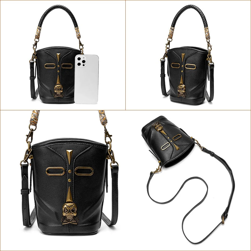 Women's Steampunk Skull Bucket Bag - Image 3