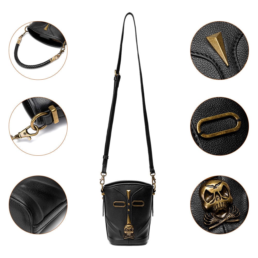 Women's Steampunk Skull Bucket Bag - Image 4