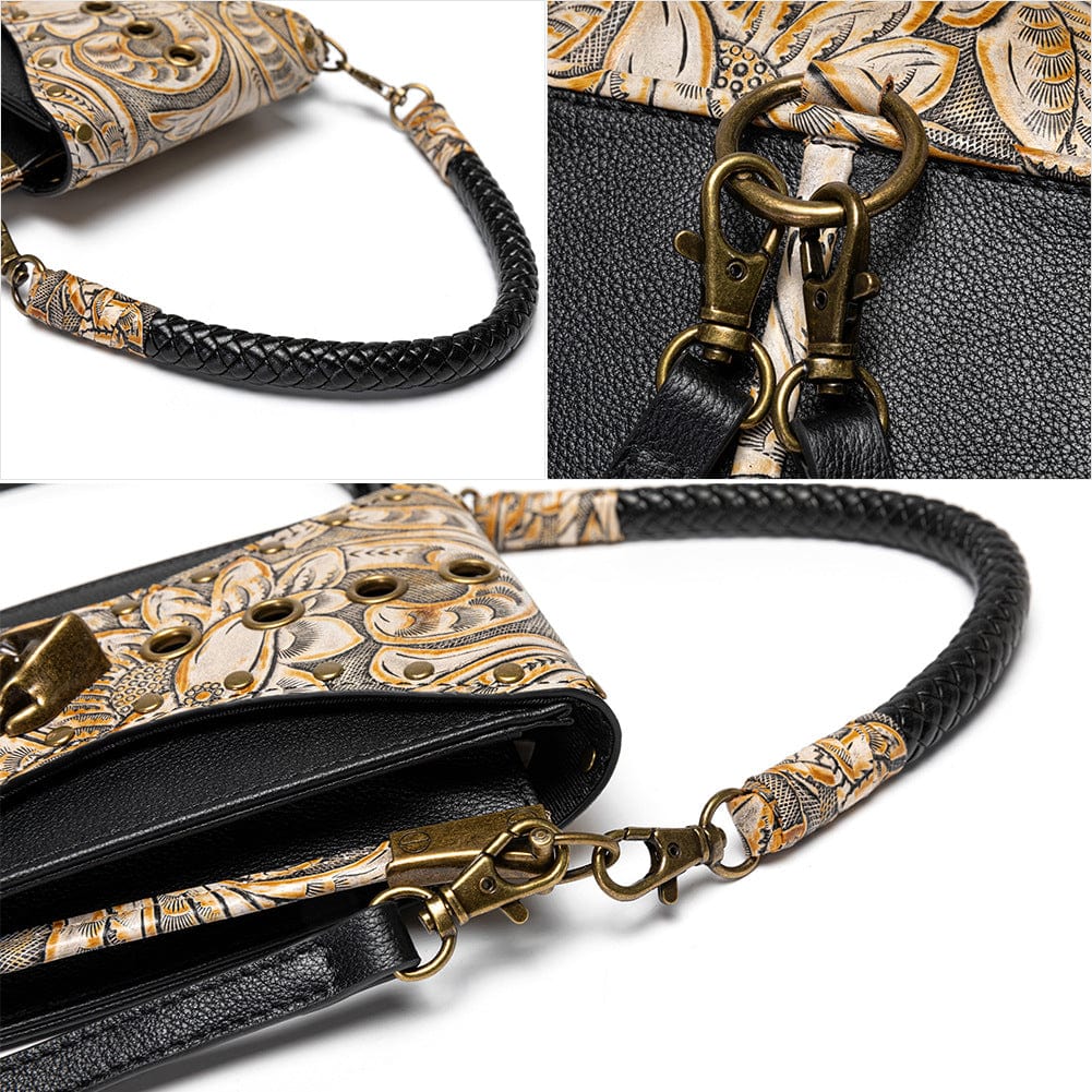 Women's Steampunk Skull Embossed Mini Bag - Image 5