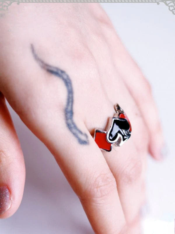 Women's Steampunk Spade Heart Ring
