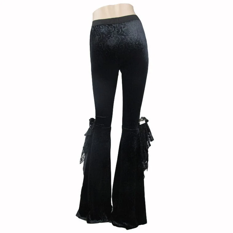 Women's Stylish Punk Flared Trousers - Image 7