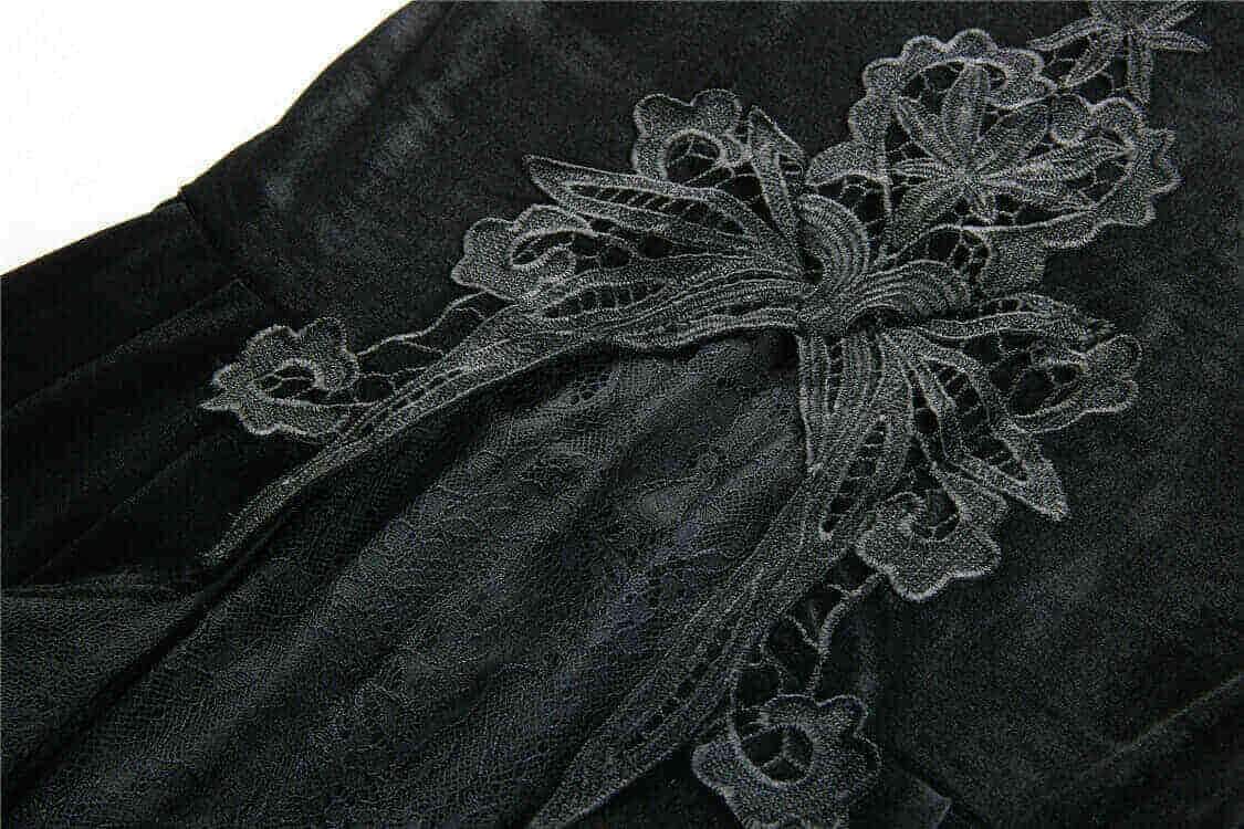 Women's Velour and Lace Goth mermaid Skirt - Image 11