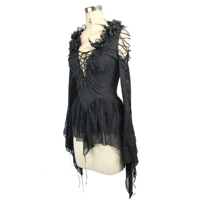Women's Vintage Goth Full Sleeve Top - Image 4