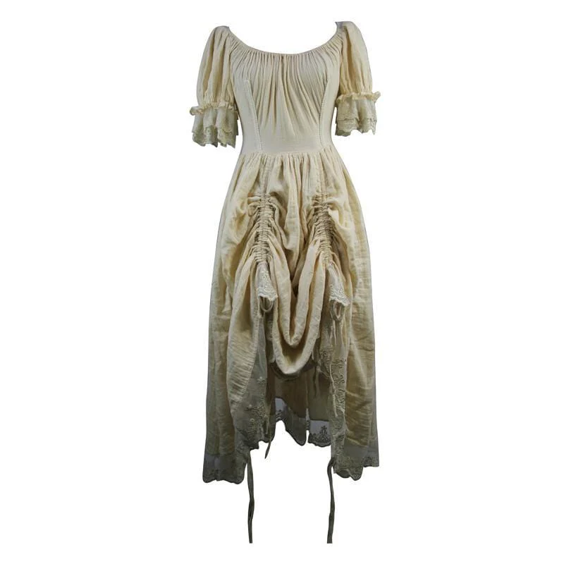 Women's Vintage Goth Short Sleeved Dress - Image 4
