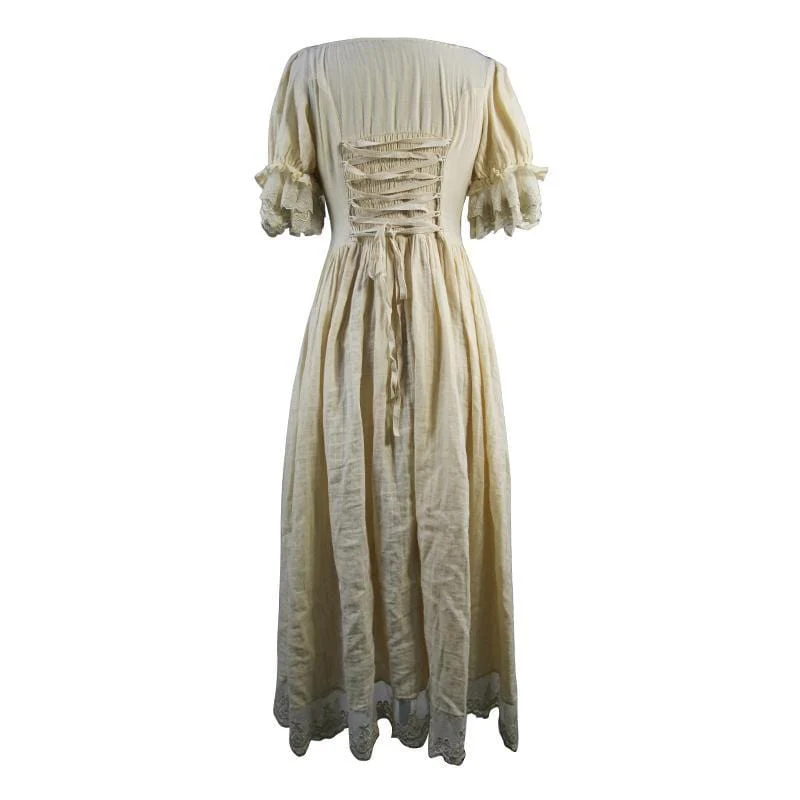 Women's Vintage Goth Short Sleeved Dress - Image 5