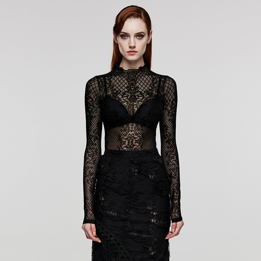 Women's Gothic Totem Mesh Shirt