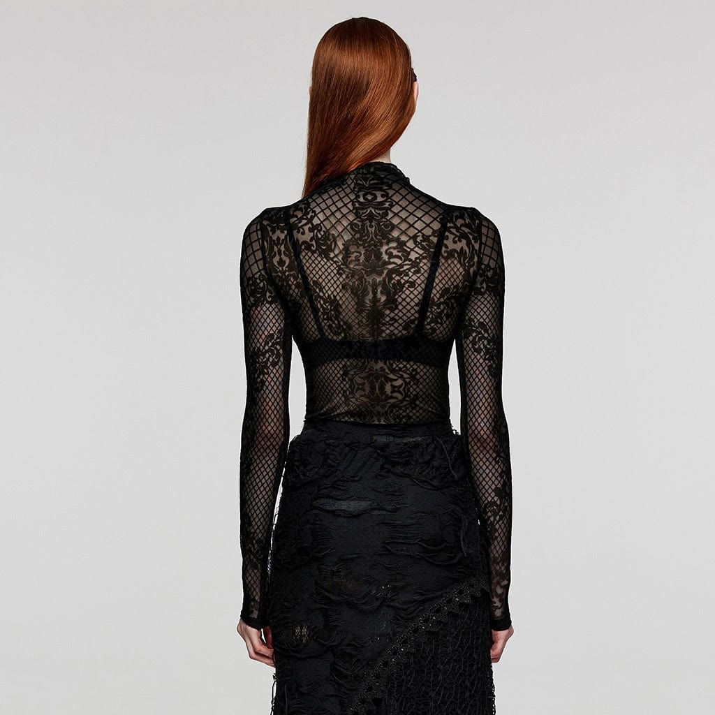 Women's Gothic Totem Mesh Shirt - Image 3